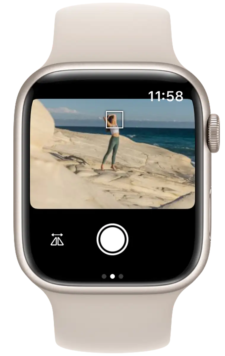Apple watch app companion allows you to see what the camera is seeing, control exposure and self timer settings, trigger photos and even monitor intervalometer settings.